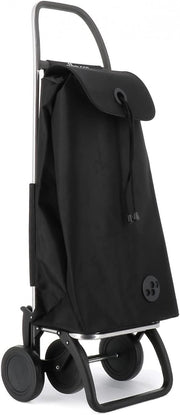 Folding 4-Wheel Shopping Trolley Aluminium Backpack Bag Lightweight Black