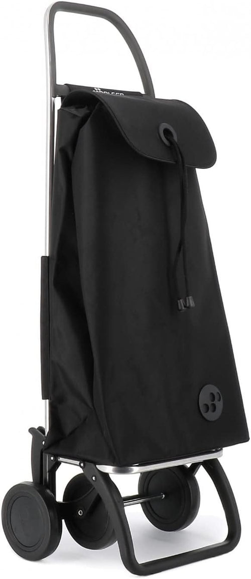 Folding 4-Wheel Shopping Trolley Aluminium Backpack Bag Lightweight Black