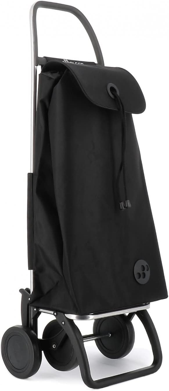 Folding 4-Wheel Shopping Trolley Aluminium Backpack Bag Lightweight Black
