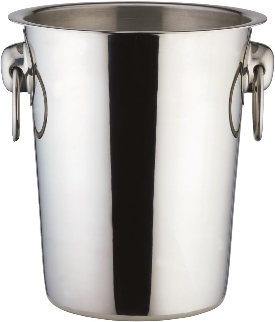 Wine Champagne Cooler Ice Bucket Stainless Steel Mirror Finish Handles