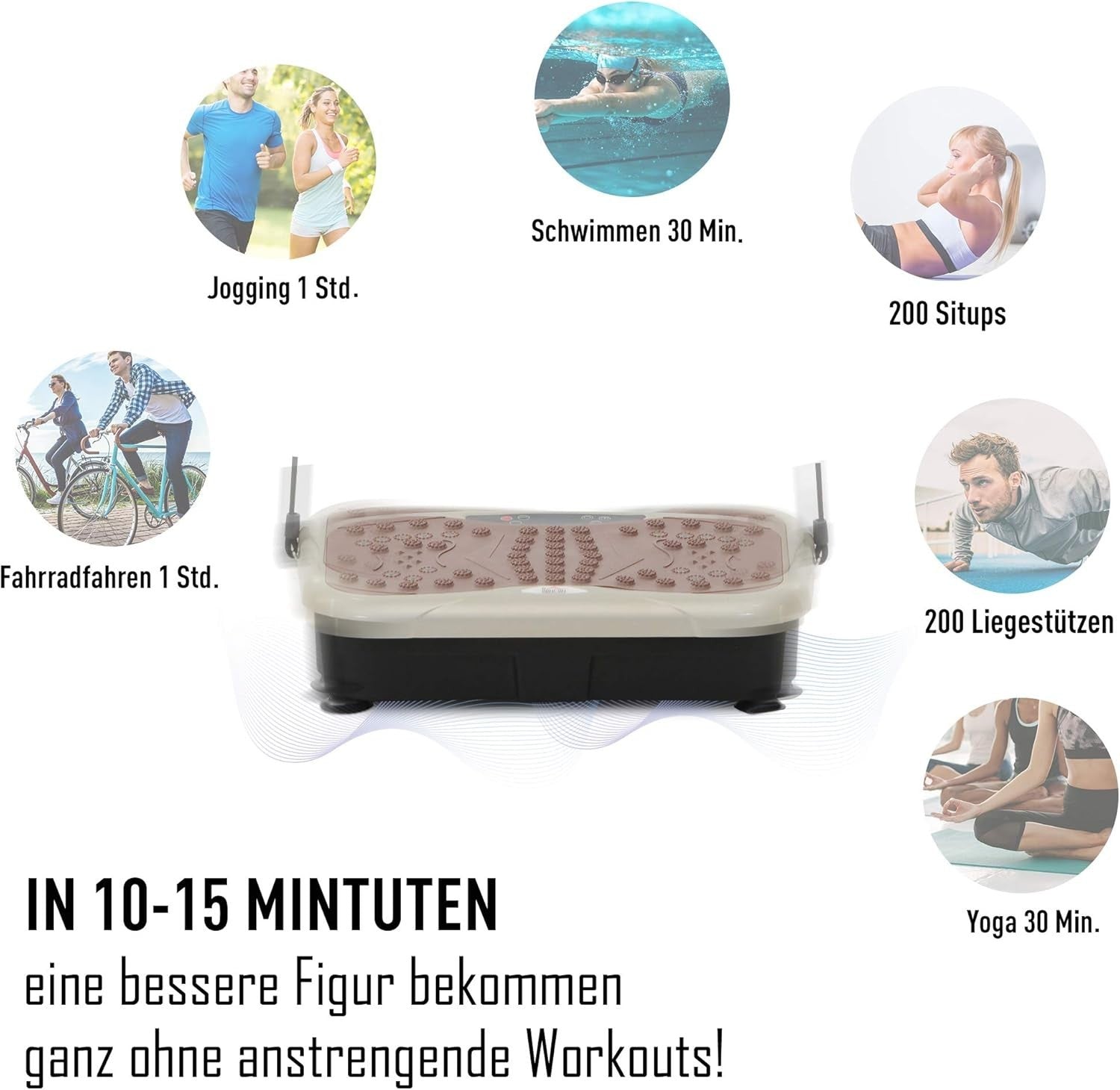 Quiet Vibration Plate Exercise Machine 99 Speeds Remote Lymphatic Trainer