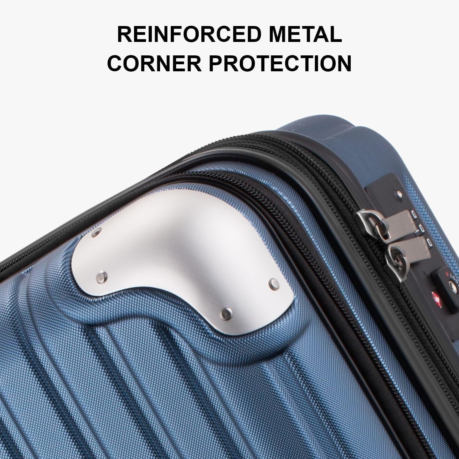 20 Inch Expandable Carry On Cabin Suitcase Spinner Laptop TSA + Organiser Set