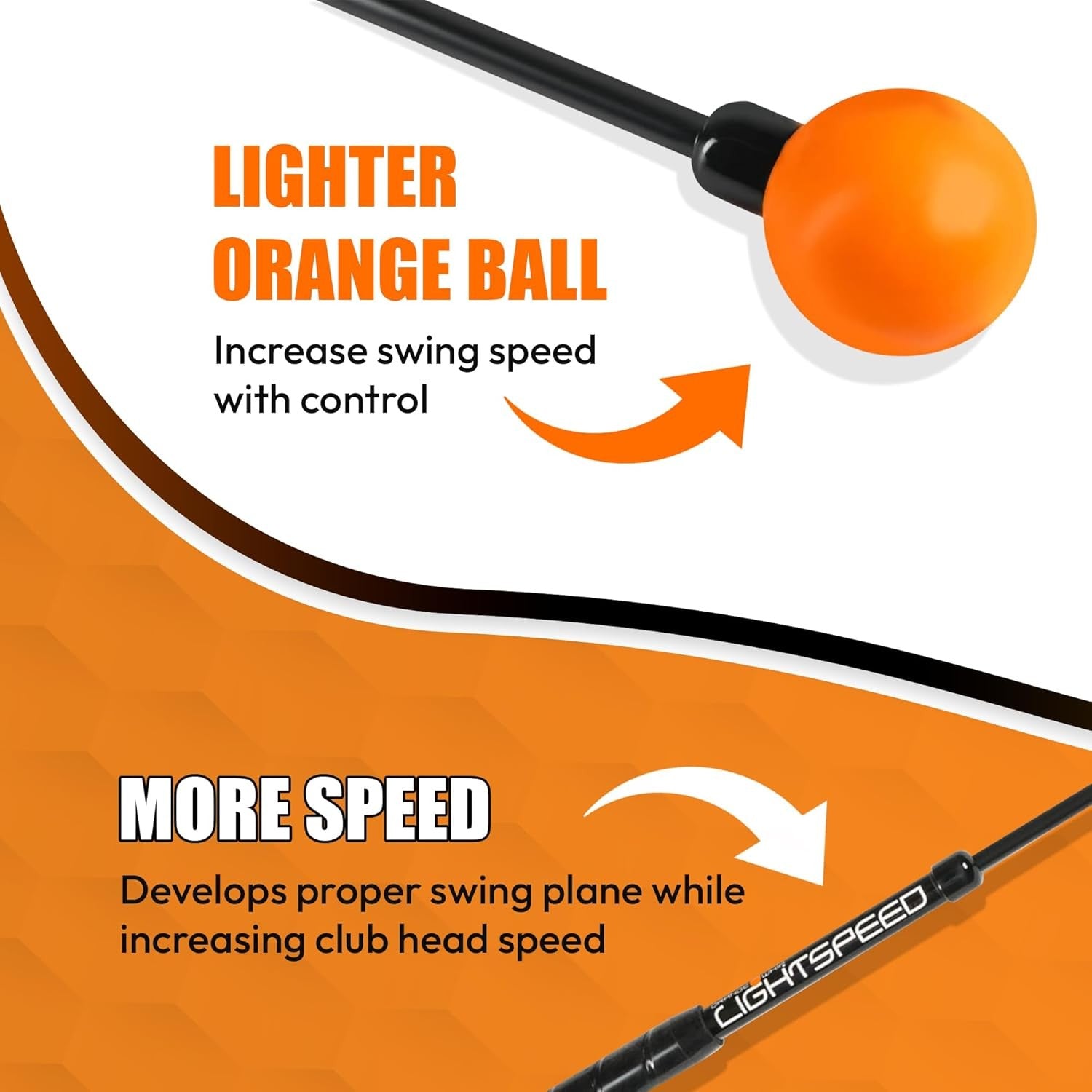 Golf Swing Trainer Speed Stick 43" Tempo Power Training Aid
