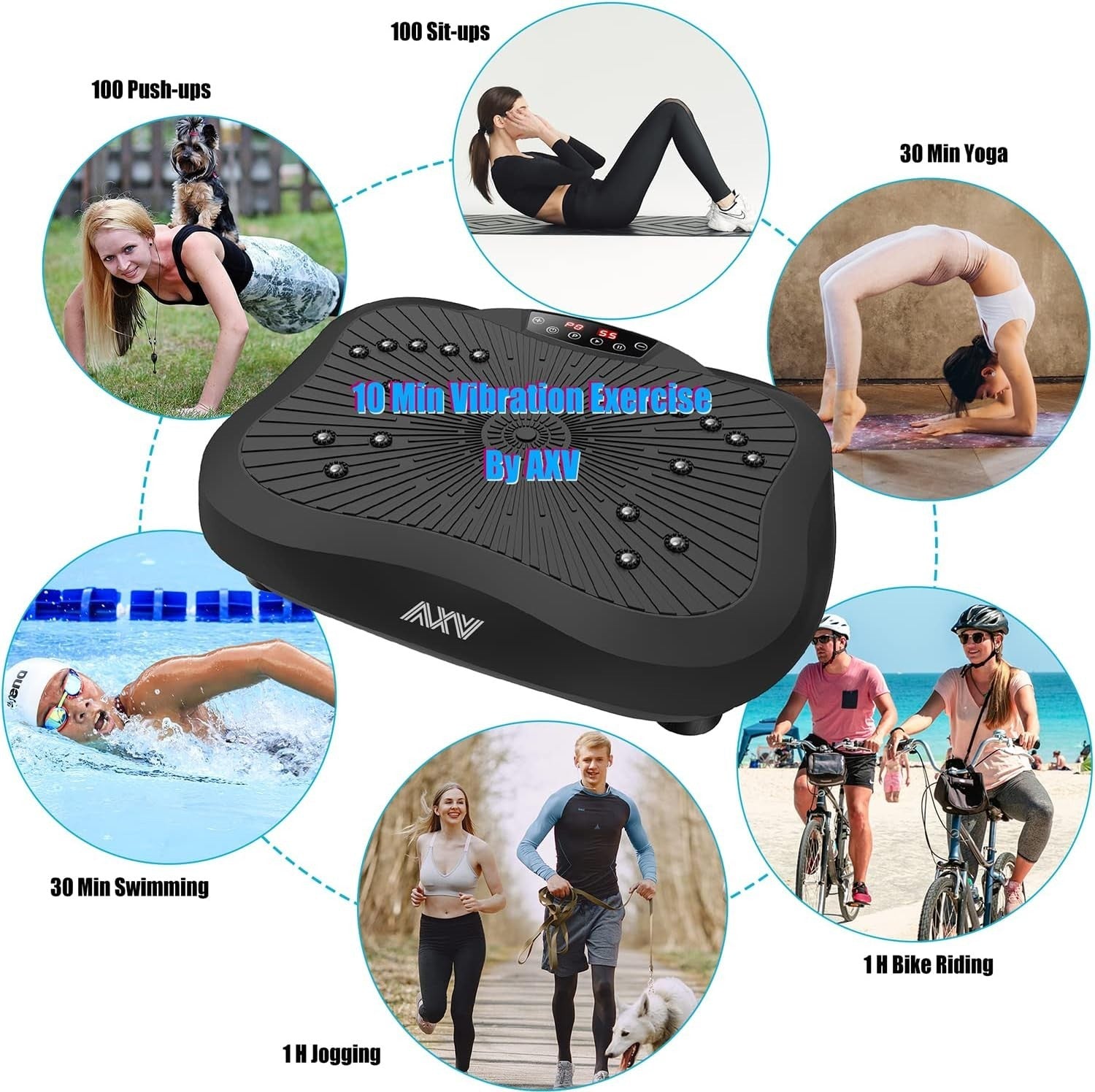 Compact Vibration Fitness Platform Home Workout Lymphatic Wellness