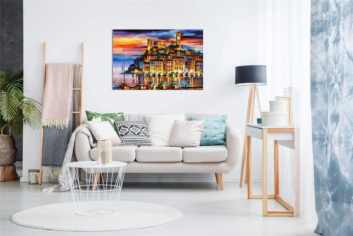 Cannes France Canvas Wall Art Coastal Cityscape Picture Print Home Decor 12x8
