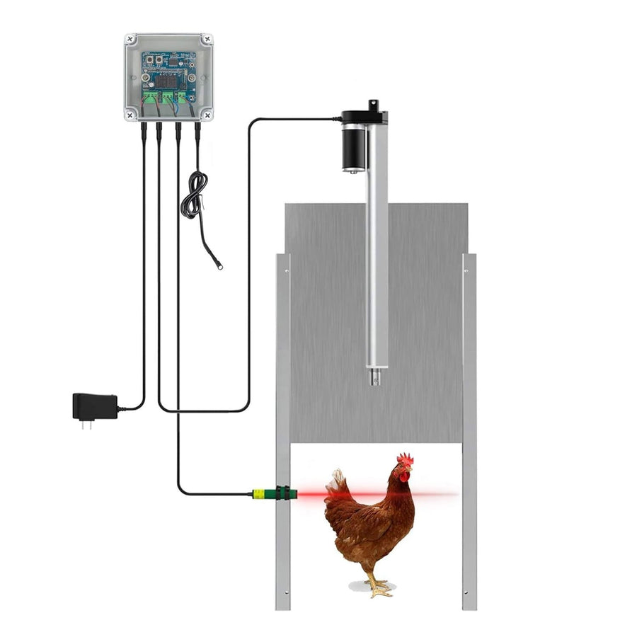 Automatic Chicken Coop Door Opener Light Sensor Remote
