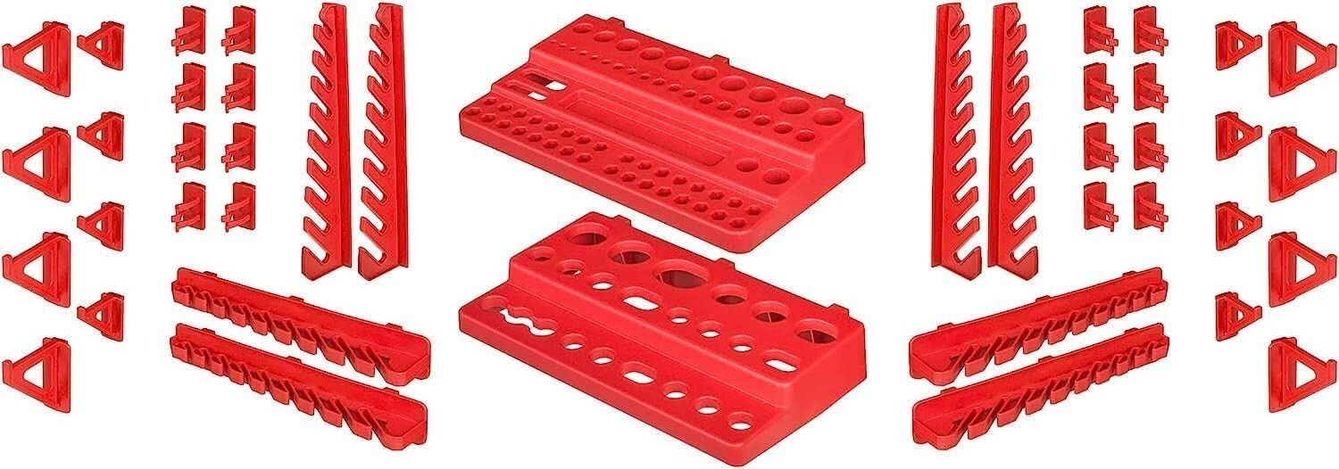 Garage Tool Peg Board Wall Organizer Storage Bins Workshop Rack Set