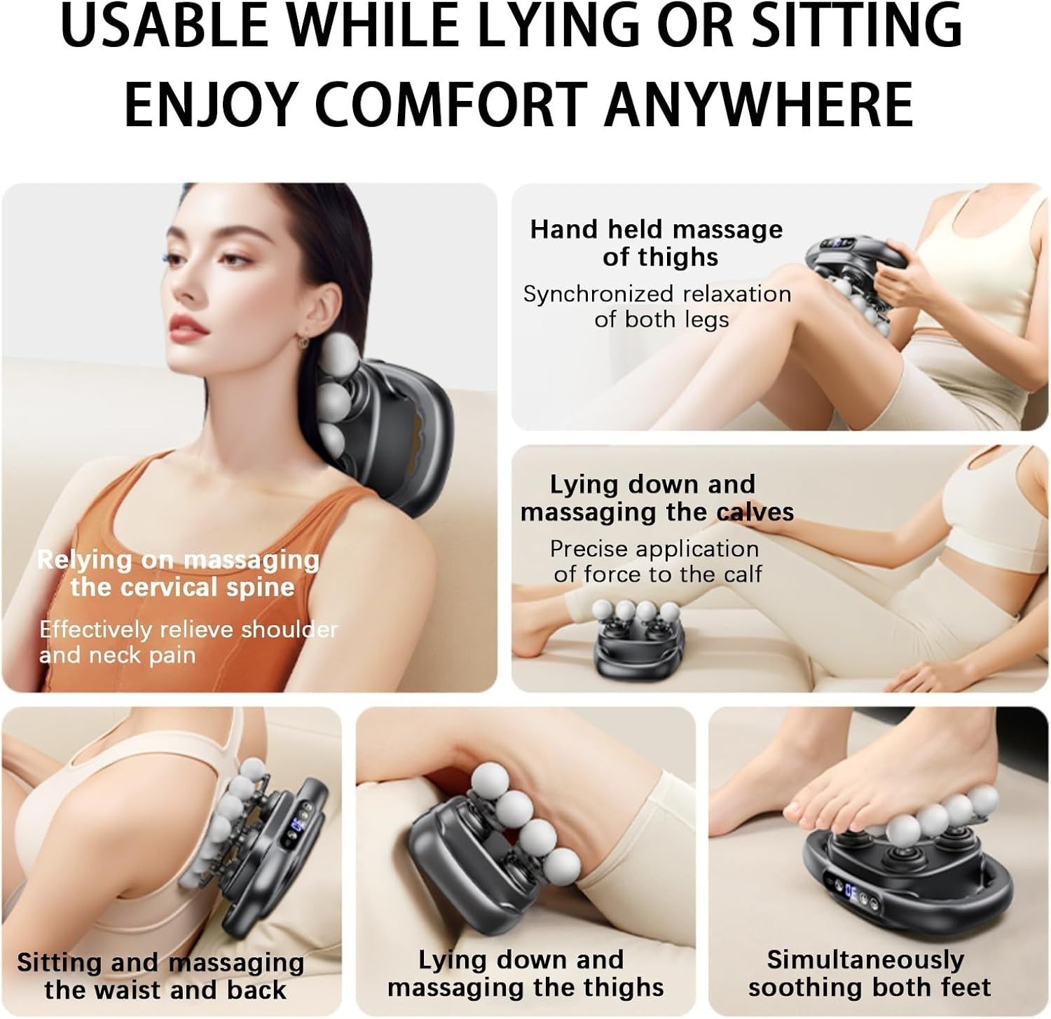 16 Head Deep Tissue Massage Gun Mini 30 Speeds Full Body Muscle Relief