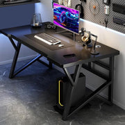 Gaming Desk 140cm Metal Frame Ergonomic Computer Table for Home Office