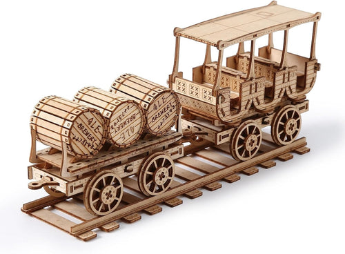 3D Wooden Mechanical Wine Barrel Truck Puzzle – DIY Model Kit, 278 PCS