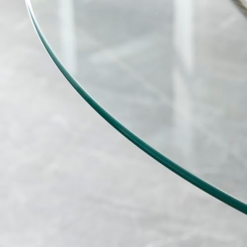 100cm Round Glass Dining Table with Silver Chrome Legs Kitchen Table