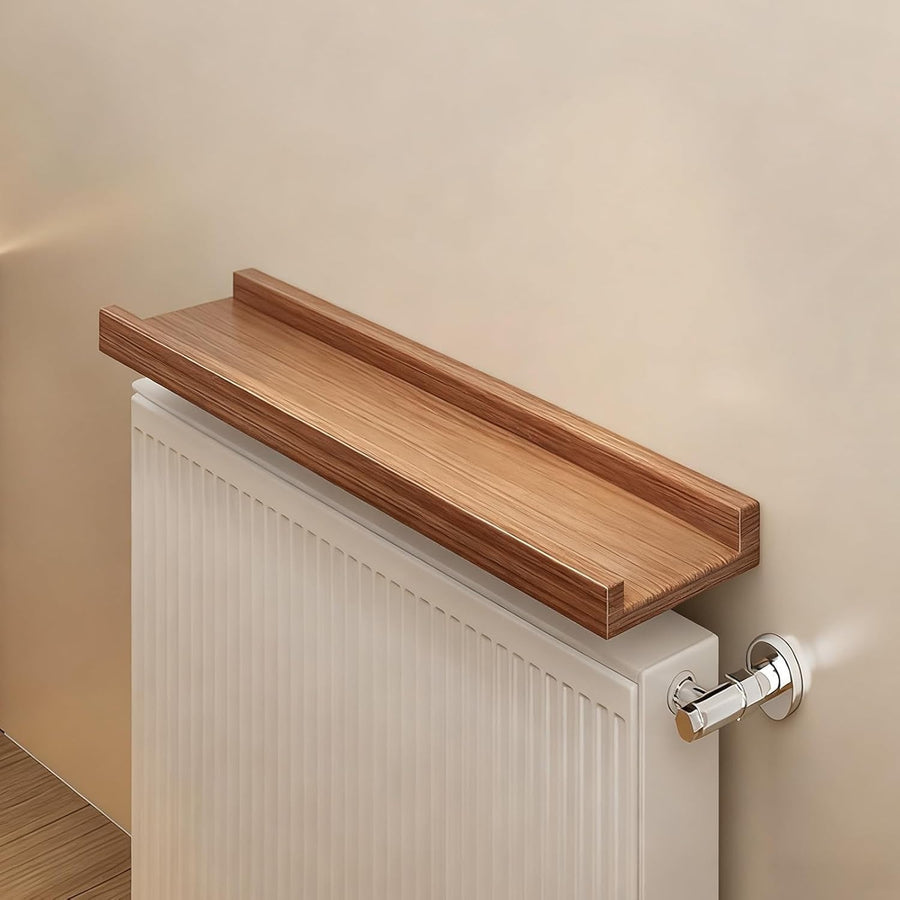Radiator Shelf 30-120cm Wooden Top Cover | Heat-Safe Storage & Display