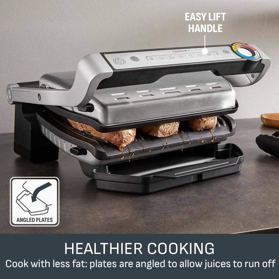 Electric Grill 36.5x36.5x17.5cm Non-Stick Sensor 6 Cooking Programs