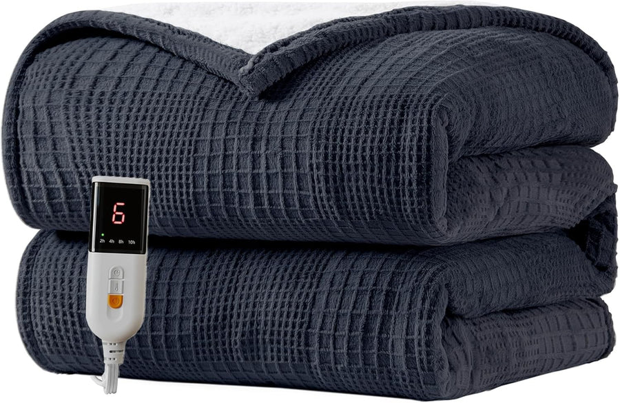 Electric Throw Blanket 130x180cm 9 Heat Timer Auto Off Washable