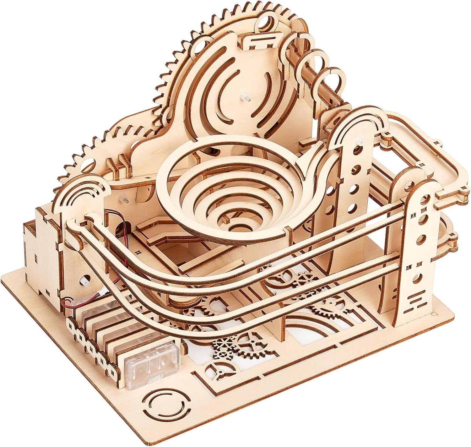 3D Wooden Marble Run Puzzle Kit for Adults & Teens – Spiral Track DIY Toy