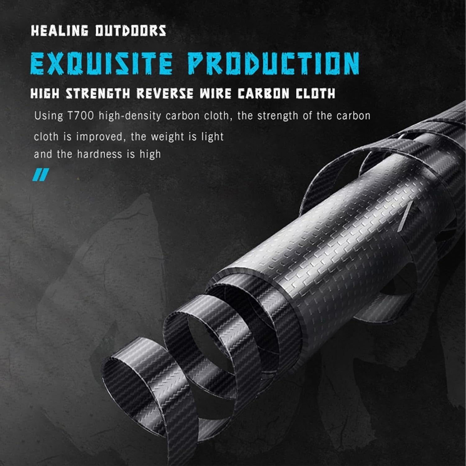 Carbon Fiber Pool Cue 57in 10.5mm Tip 3/4 Joint Pro Control