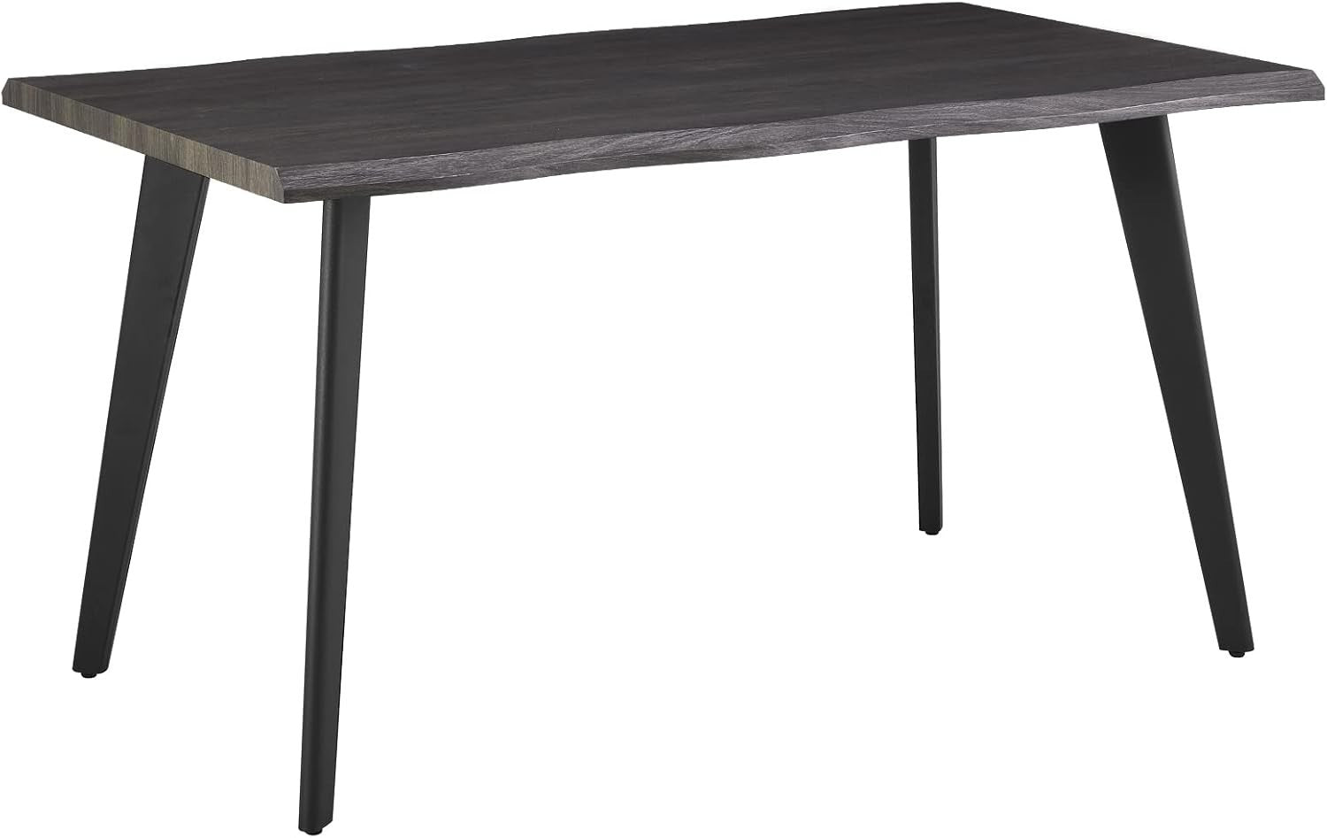 140cm Rustic Brown  Effect Dining Table Metal Legs 6 Seater Modern Kitchen Room
