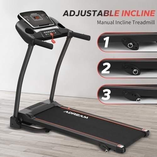 Foldable 15% Incline Treadmill 2.5HP Home Office Running Machine