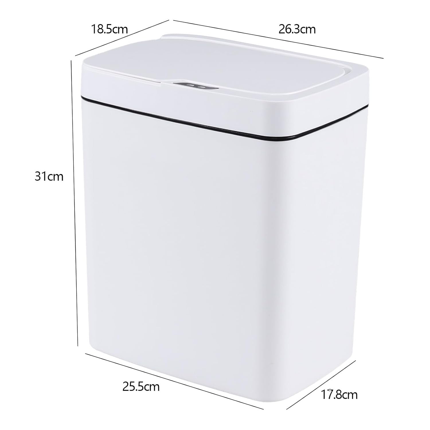 15L Automatic Motion Sensor Trash Bin Touchless White