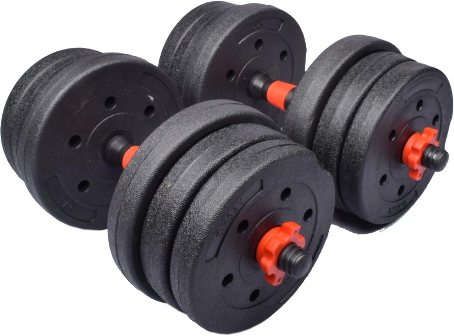 20kg Adjustable Free Weights Set Dumbbell to Barbell Home Gym Kit