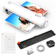 A4 Laminator Hot Cold 6-in-1 Portable No Bubble Fast Warm Up + 15 Pouches