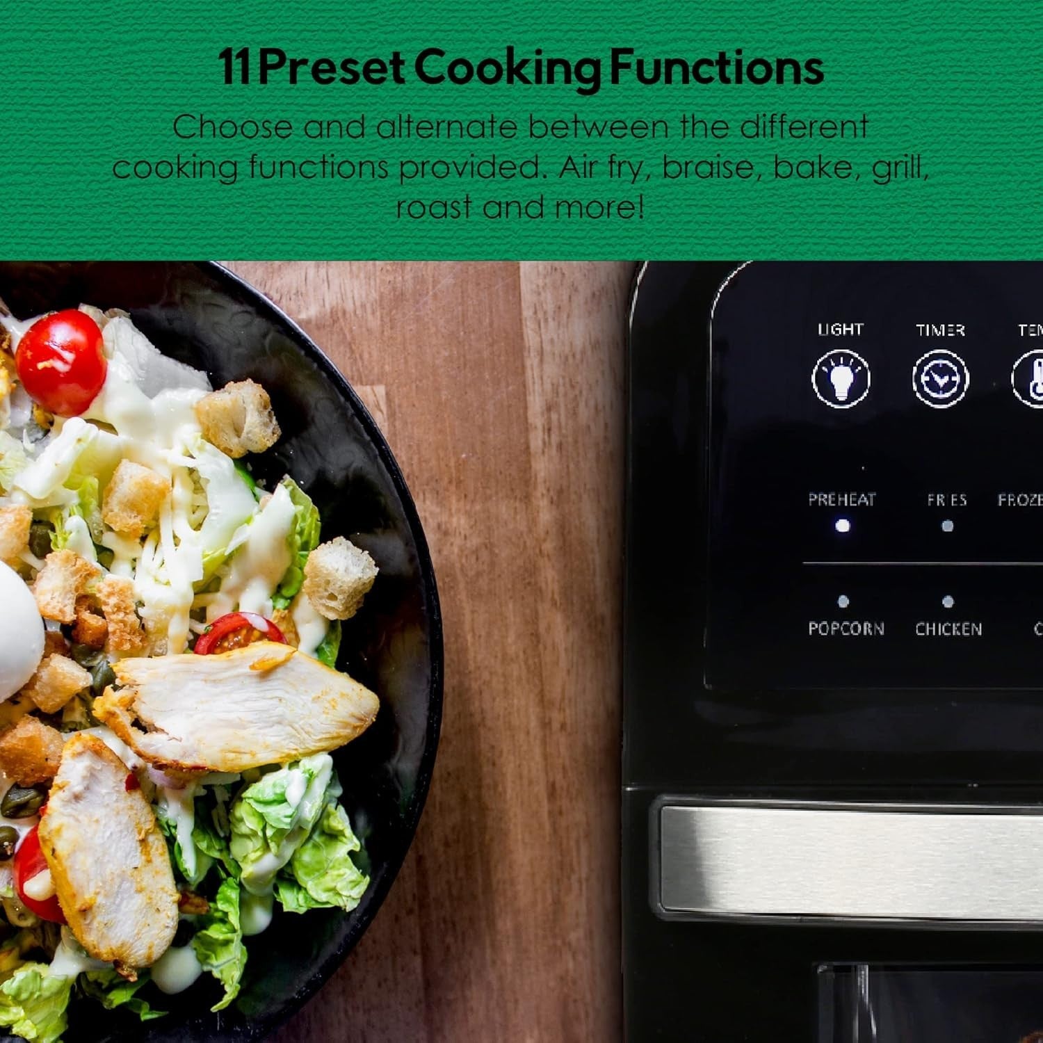 12L Retro Air Fryer Oven | 1800W Oil-Free Cooking | 16 Presets | Sage