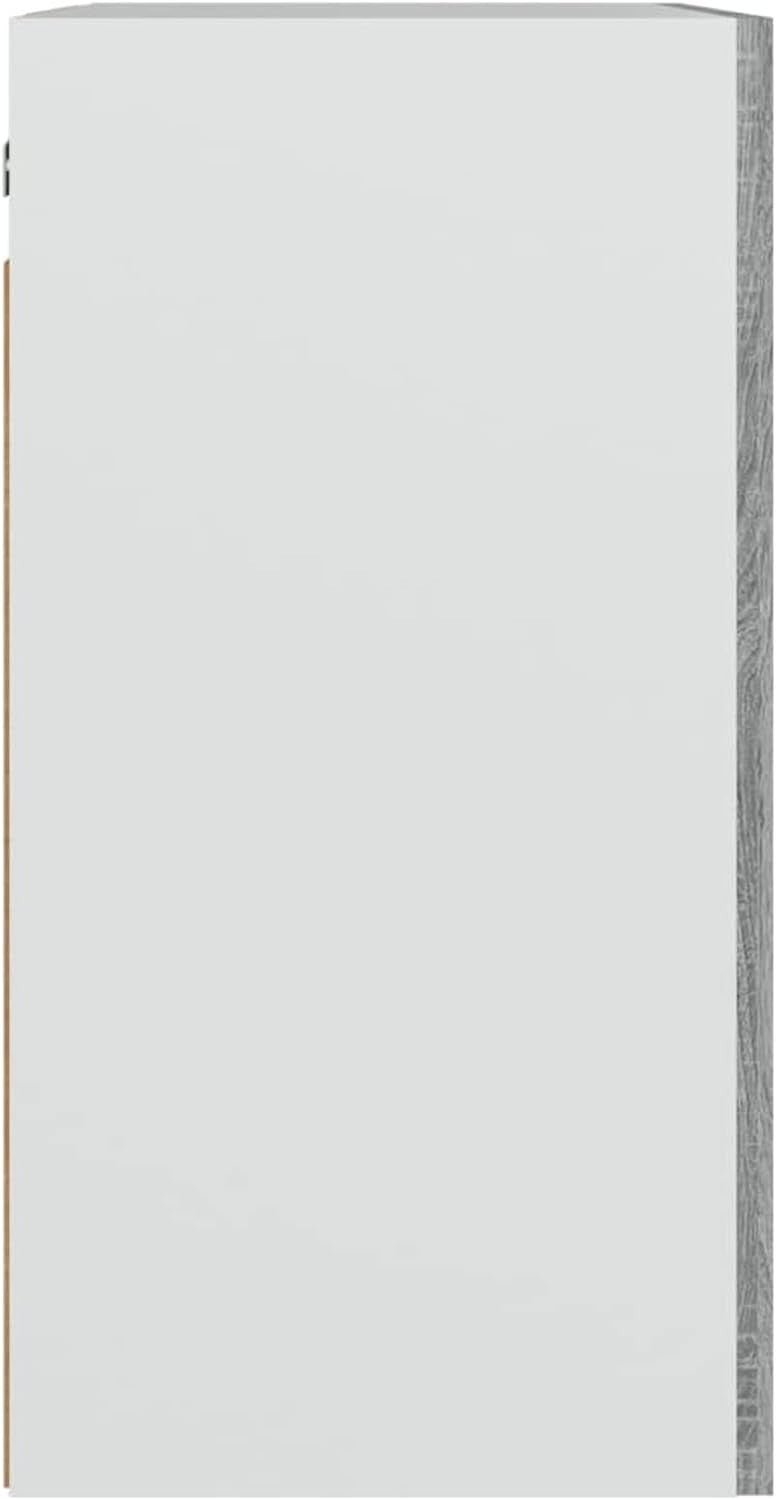 Lockable Kitchen & Bathroom Wall Cabinet with Shelves, Grey Sonoma 50x31x60cm