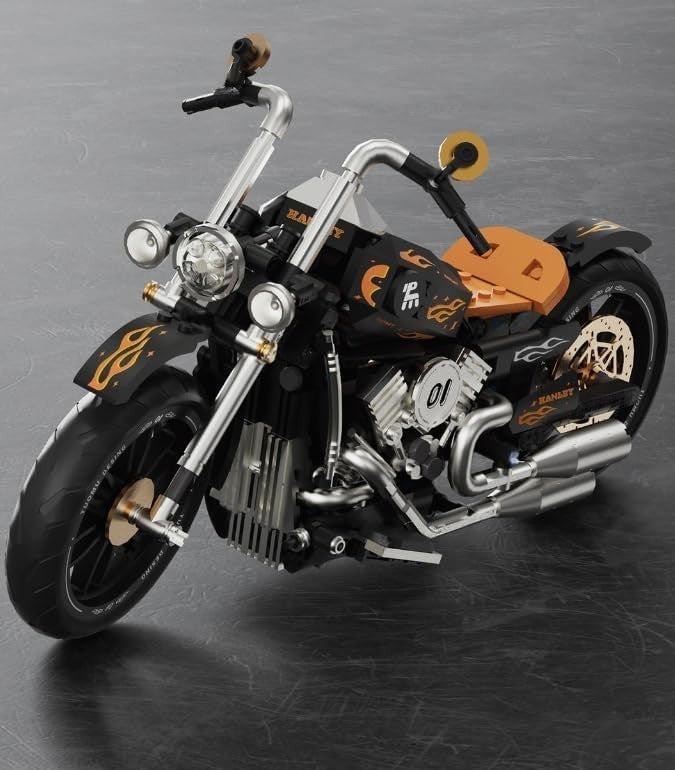 Motorcycle Building Blocks Kit 445 PCS – Realistic, Fun for Kids & Adults