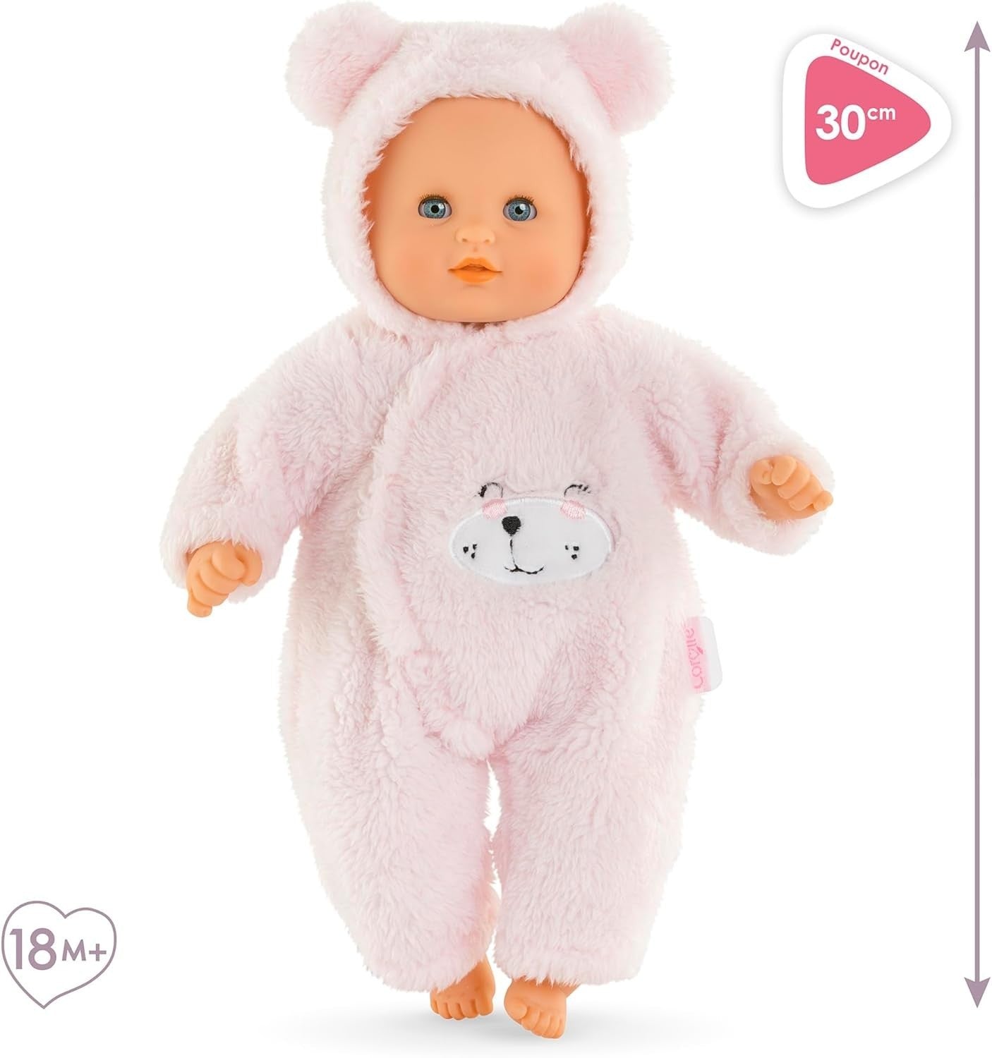 12-Inch Soft Baby Doll Teddy Bear Outfit Sleepy Eyes Cuddle Toy