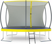 Rectangular Garden Trampoline 3.05x2.13m Safety Enclosure Ladder 100KG
