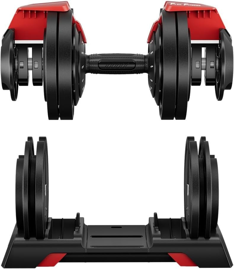 3–24KG Quick Select Adjustable Dumbbells Pair Non-Slip Home Gym