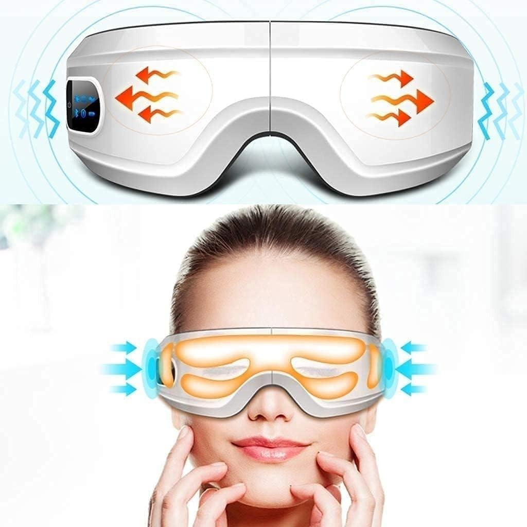 Heated Eye Massager Bluetooth Air Compression Foldable Mask