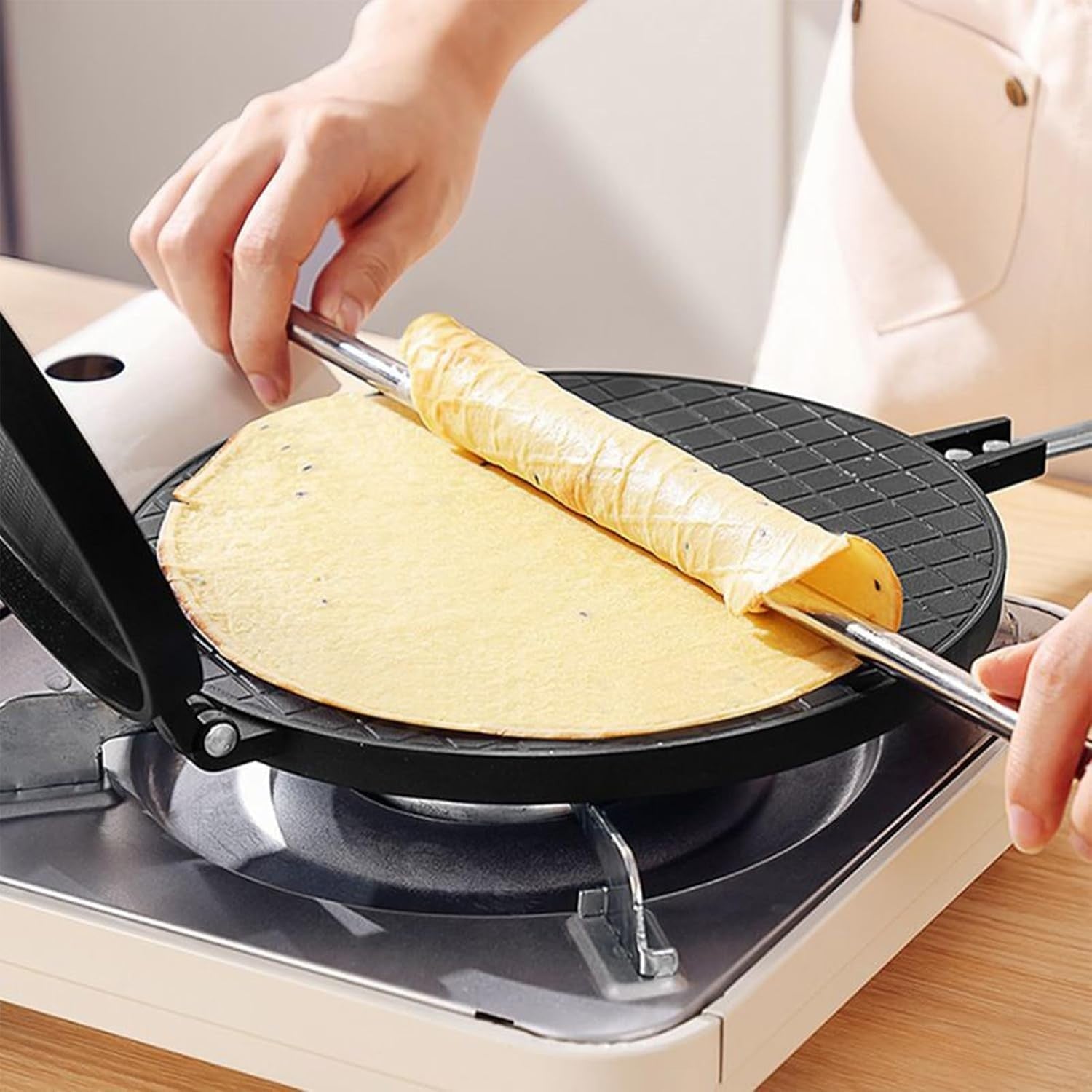 Crepe & Ice Cream Cone Maker | Non-Stick Mold for Crispy Cones & Snacks