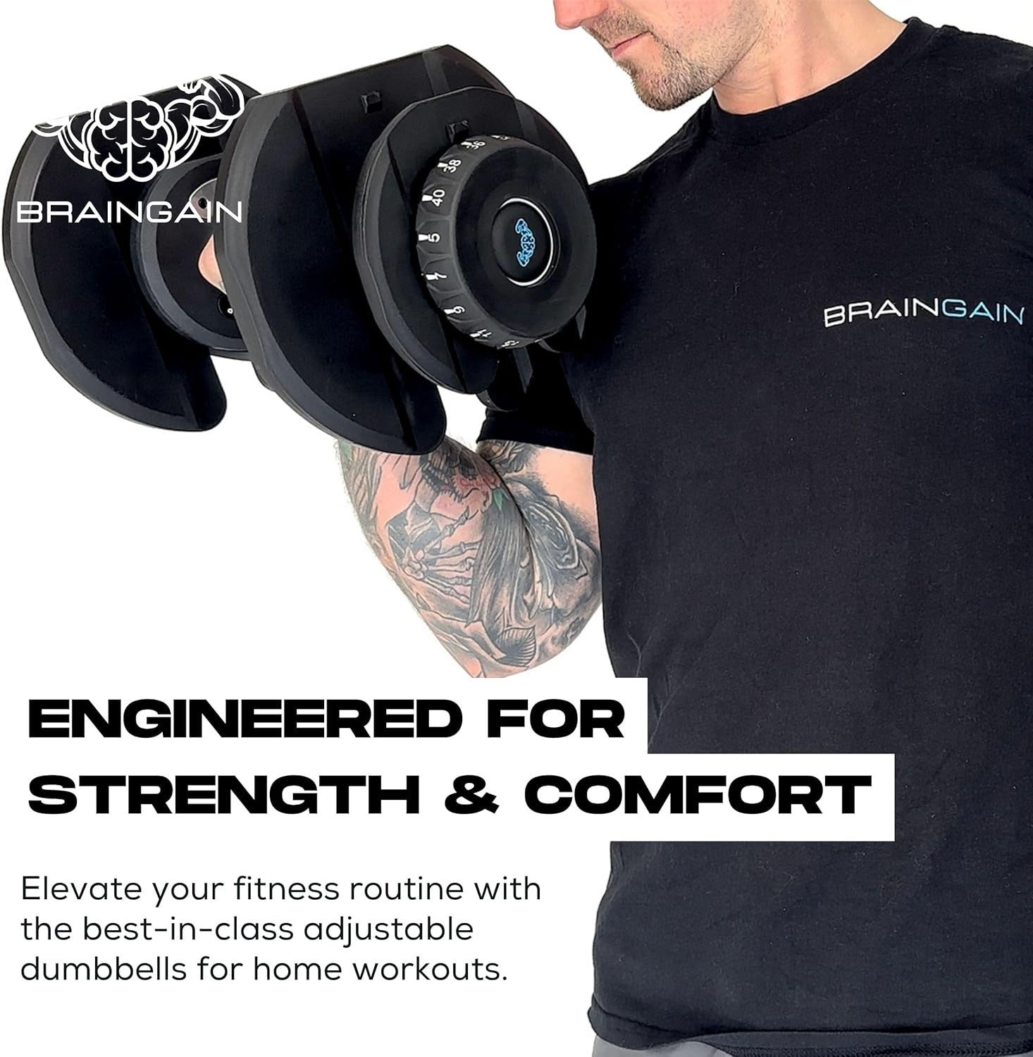 Smart Click Adjustable Dumbbells Pair 5–40kg With Stand Anti Slip
