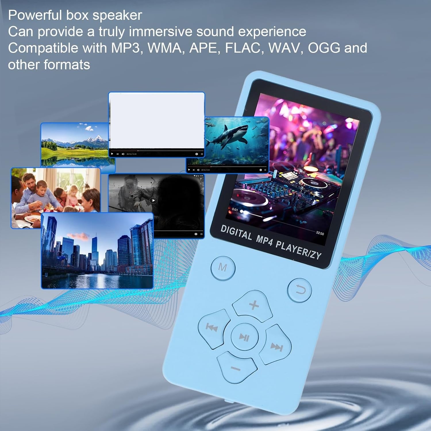 Bluetooth 5.0 16GB MP3 & MP4 Player 1.8″ Color Screen, FM & Recorder