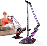 Portable Seated Rowing Stepper Low-Impact Pedal Exerciser Bands Senior Fitness