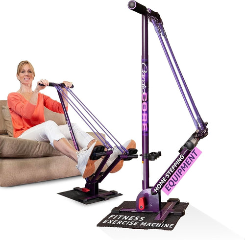 Portable Seated Rowing Stepper Low-Impact Pedal Exerciser Bands Senior Fitness