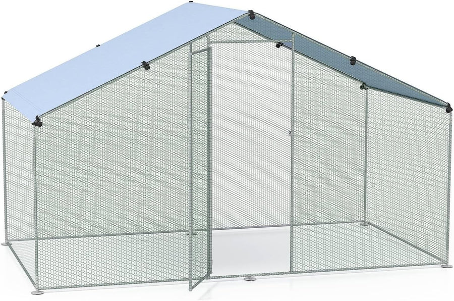 Large Walk In Chicken Coop 310x170x190cm Galvanised Run Cover Cage