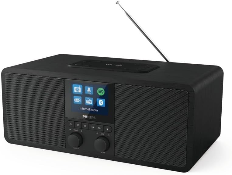 Internet Radio DAB+ FM Bluetooth Spotify Connect Qi Charger Alarm