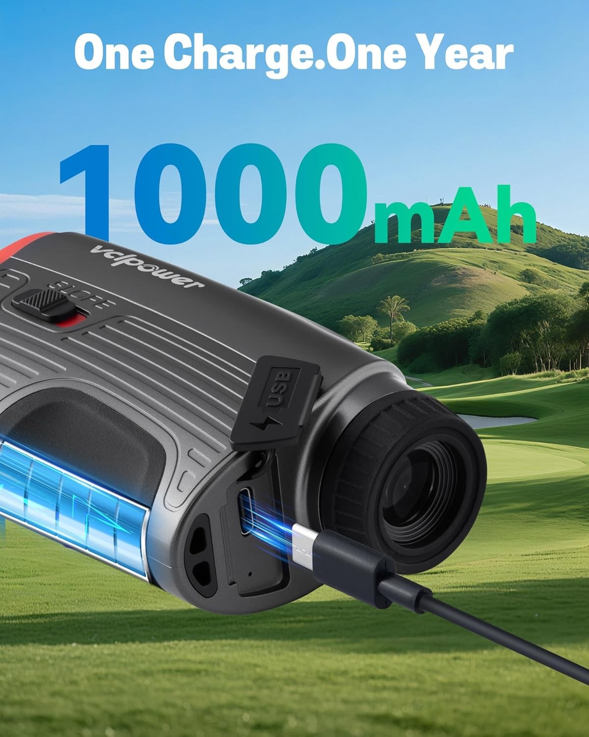 Golf Range 1200 Yards Slope Flag Lock Vibration Rechargeable
