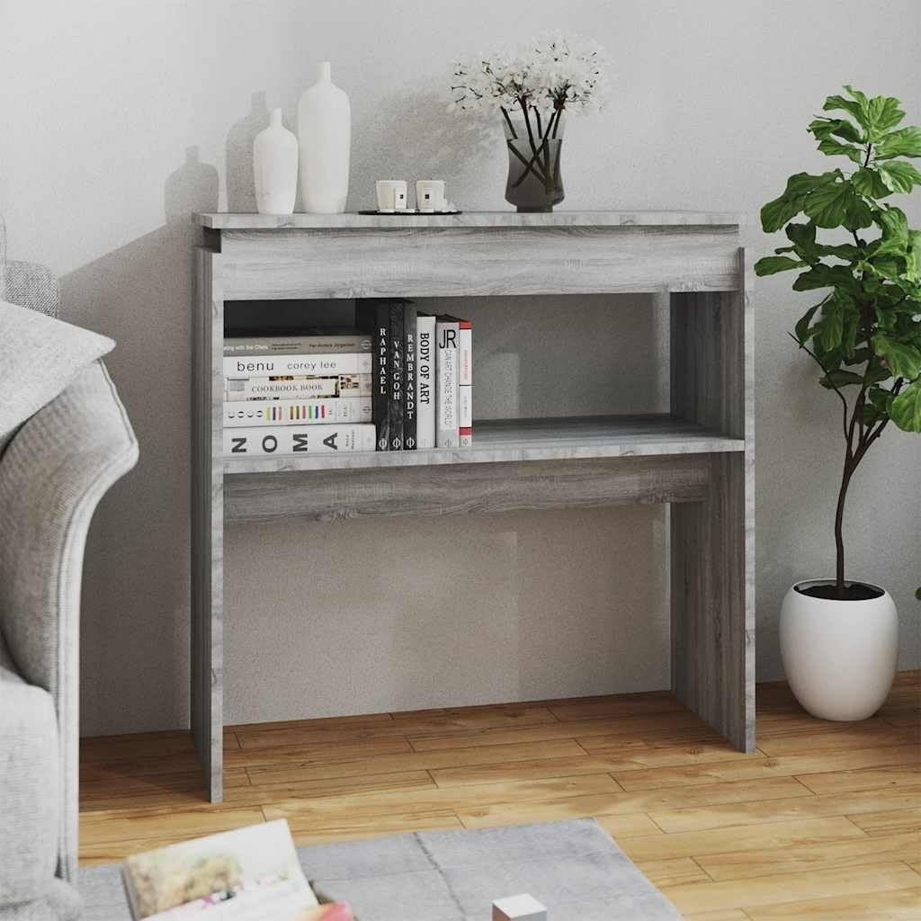 Compact Grey Sonoma Console Table 80x30x80cm – Sturdy, Stylish Storage
