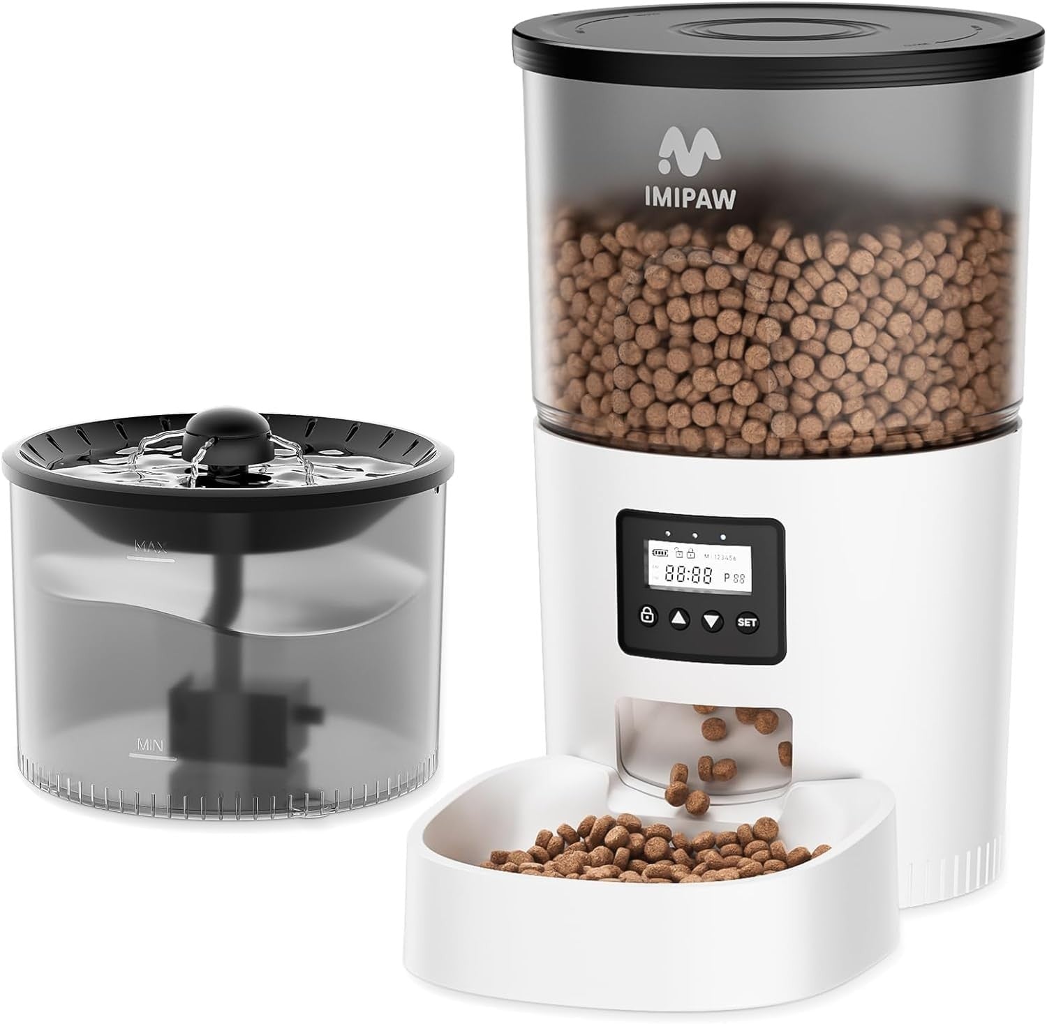 Automatic Cat Feeder Water Fountain 3L Timer Food Dispenser Filter