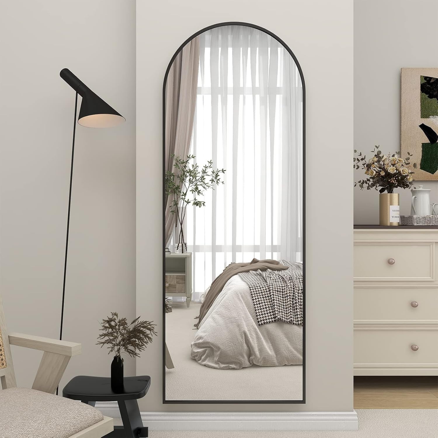 Full Length Arch Mirror 147x44cm Wall Leaning Standing Dressing Room