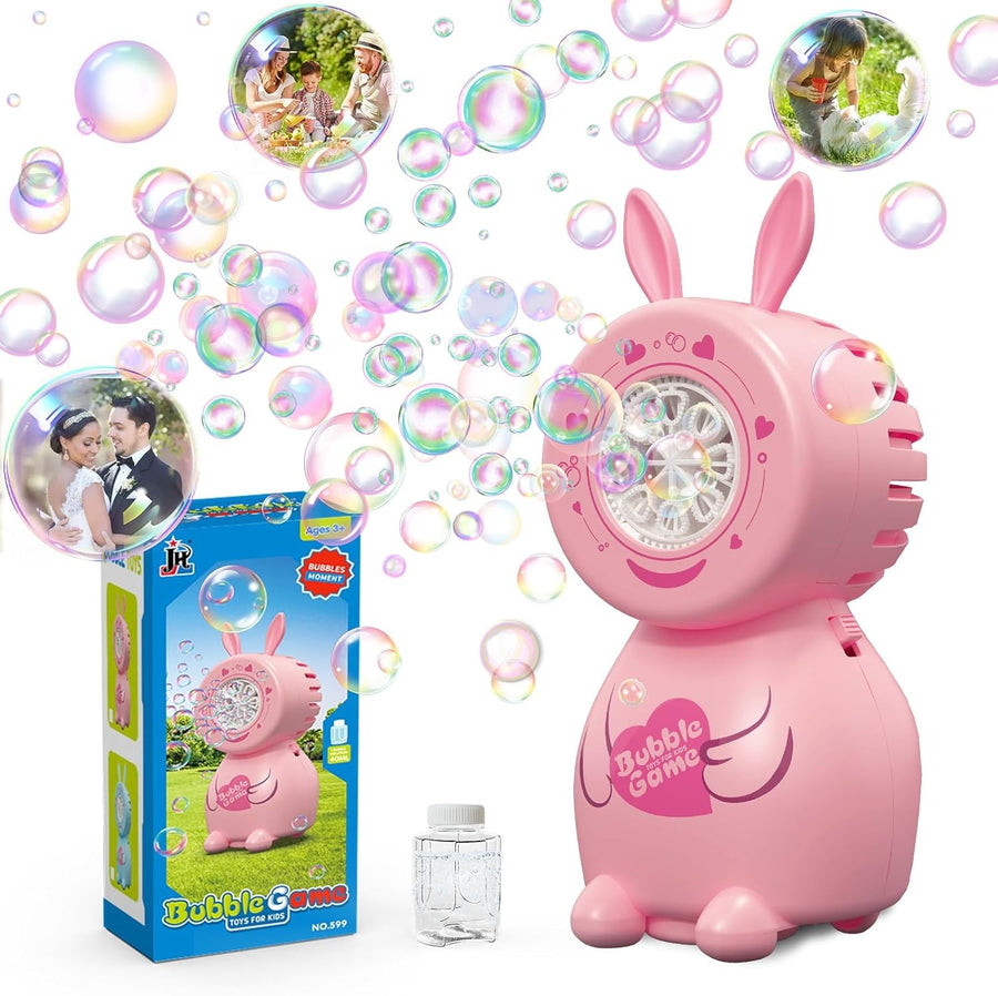 Bunny Bubble Machine 8000 Bubbles Pink Easter Toy