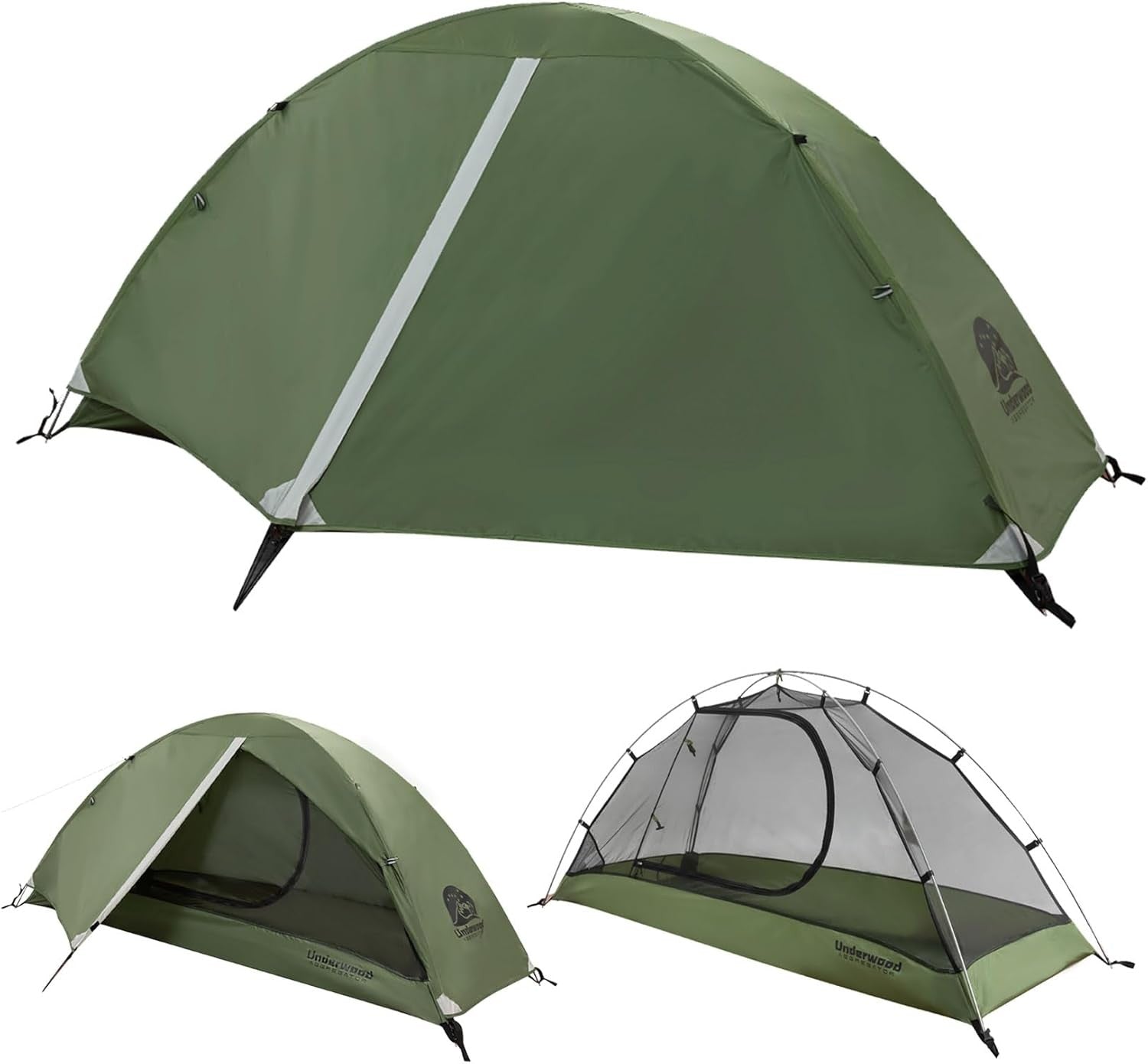 1 Man Backpacking Tent Lightweight Waterproof 3 Season Hiking