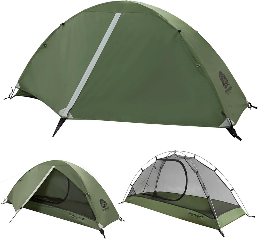 1 Man Backpacking Tent Lightweight Waterproof 3 Season Hiking