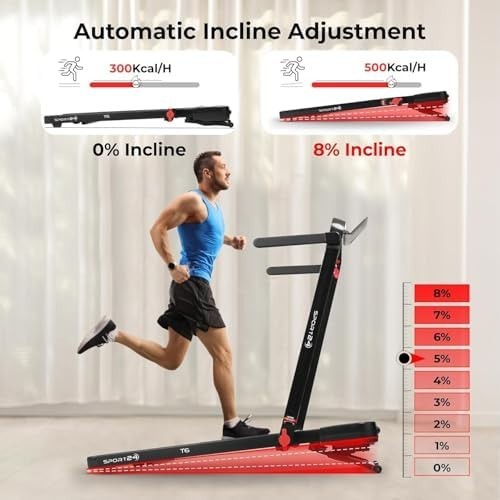 5-in-1 Auto Incline Folding Treadmill 16km/h Quiet 4.5HP Home Running Machine