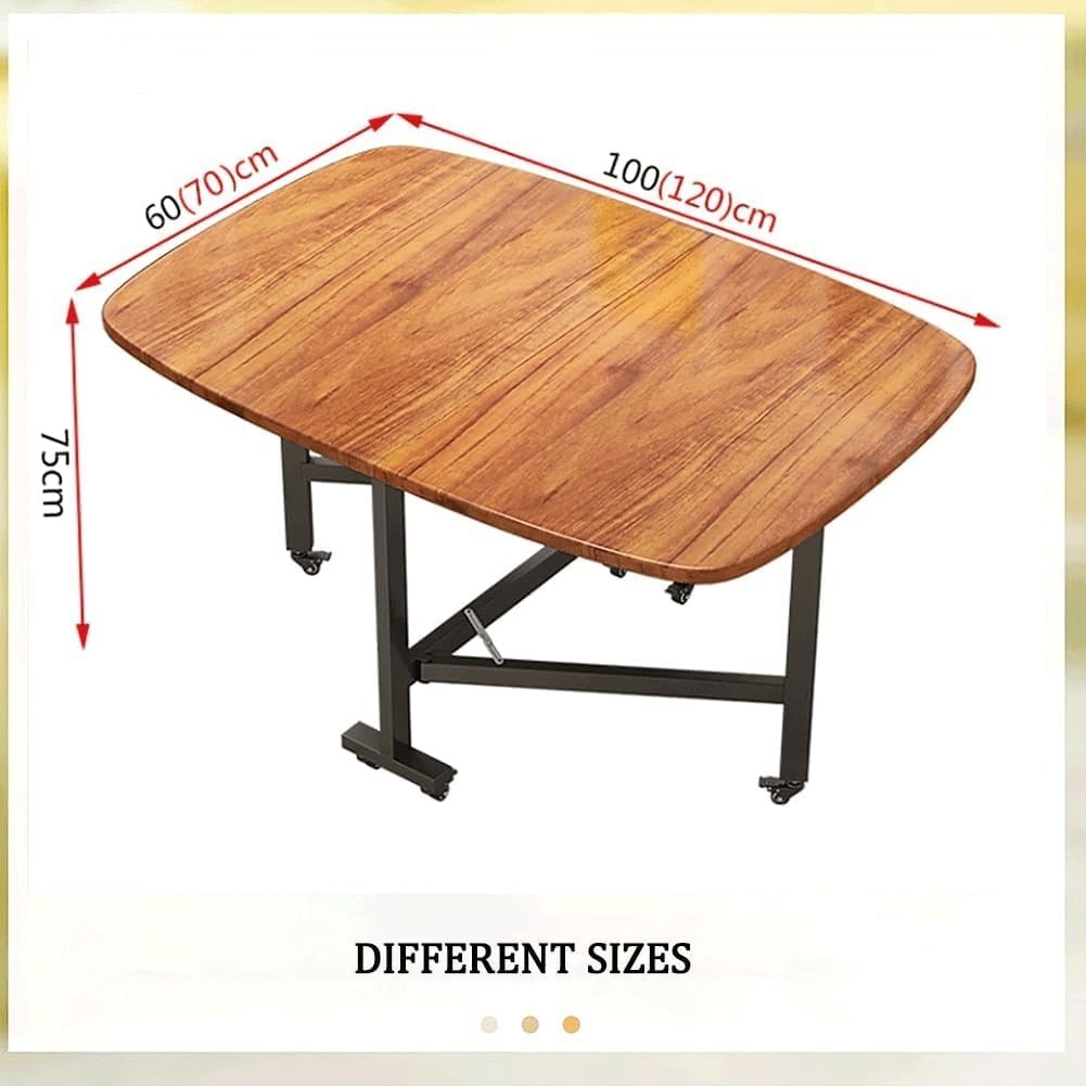 Folding Extendable Dining Table with Wheels – Compact Space-Saving Table