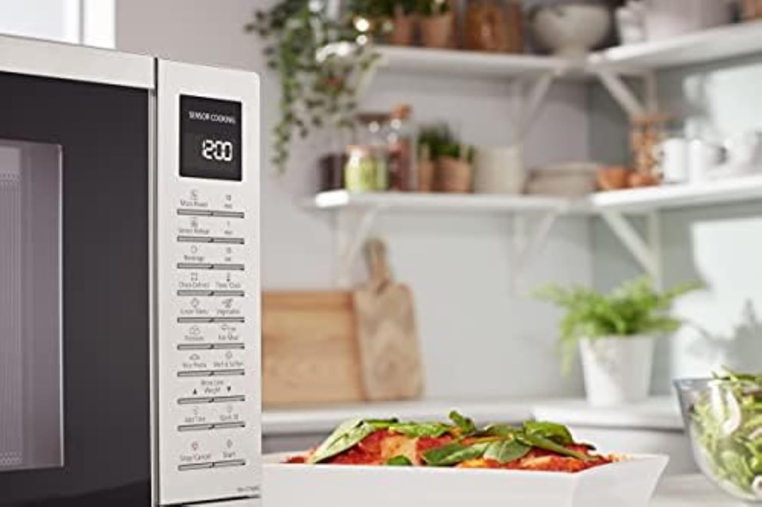 Stainless Steel 32L 1000W Inverter Microwave Oven LED Display