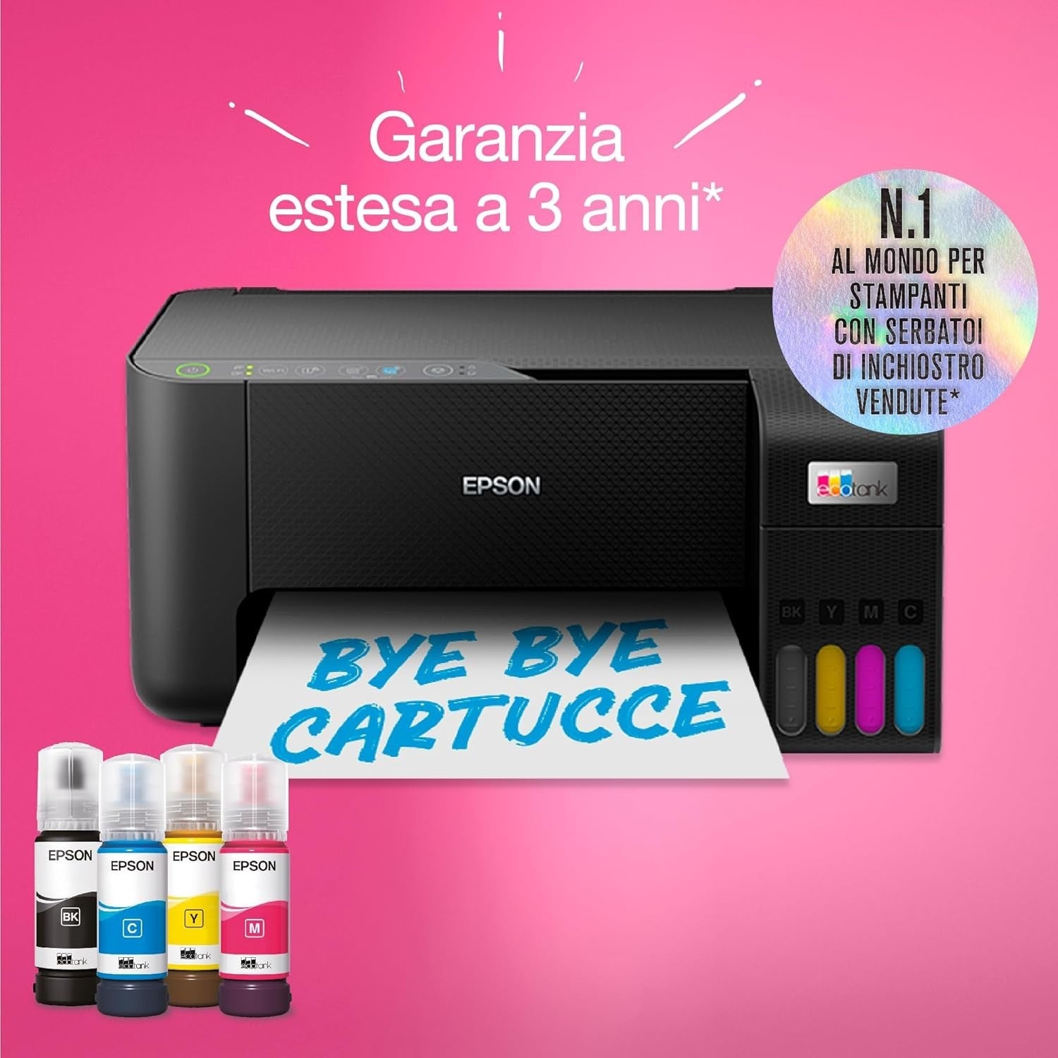 Black A4 EcoTank Inkjet Printer Wi-Fi Print Scan Copy High Yield